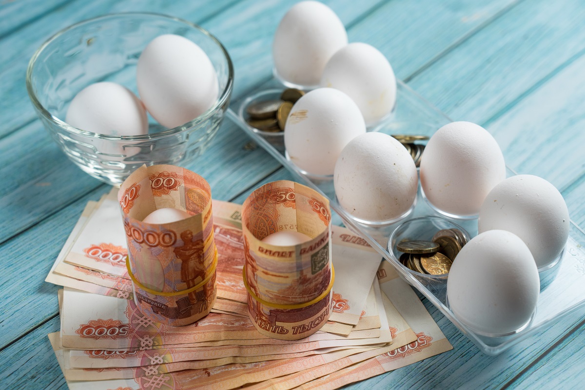 Росстат: цены на яйца в РФ за неделю выросли еще на 2,8%, на мясо кур – на 1,5%