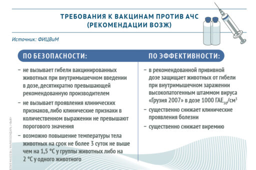 ВОЗЖ подготовила рекомендации к вакцинам против АЧС