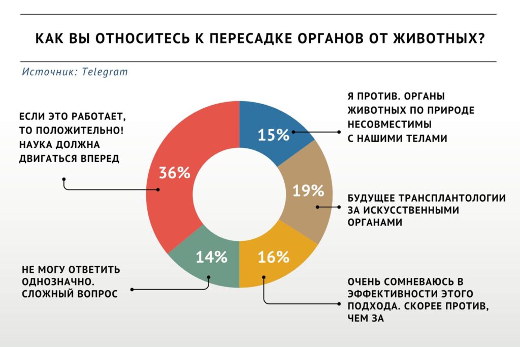 Участники опроса «ВиЖ» высказали отношение к пересадке органов людям от животных