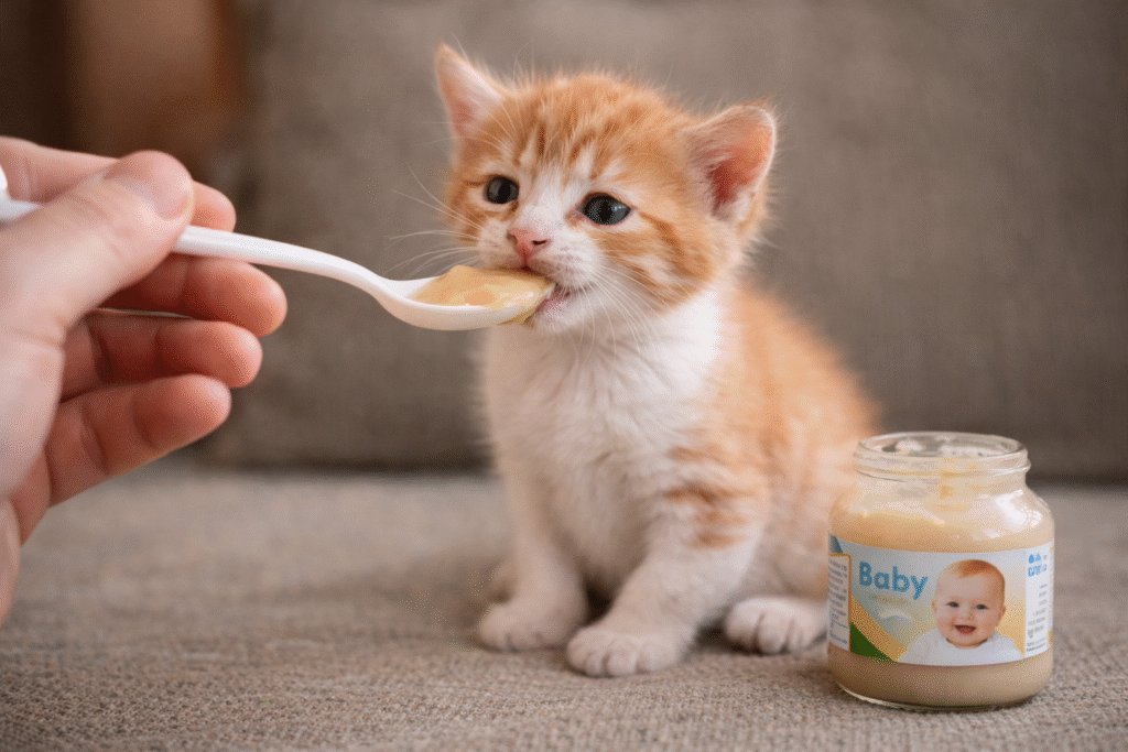 Случай из практики: как детское мясное пюре чуть не погубило котенка